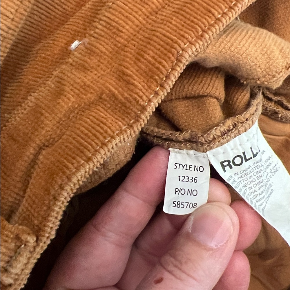 ROLLA’S EASTCOAST CROP FLARE HIGH RISE TAN CORDUROY PANTS SIZE 28 - Picture 14 of 16